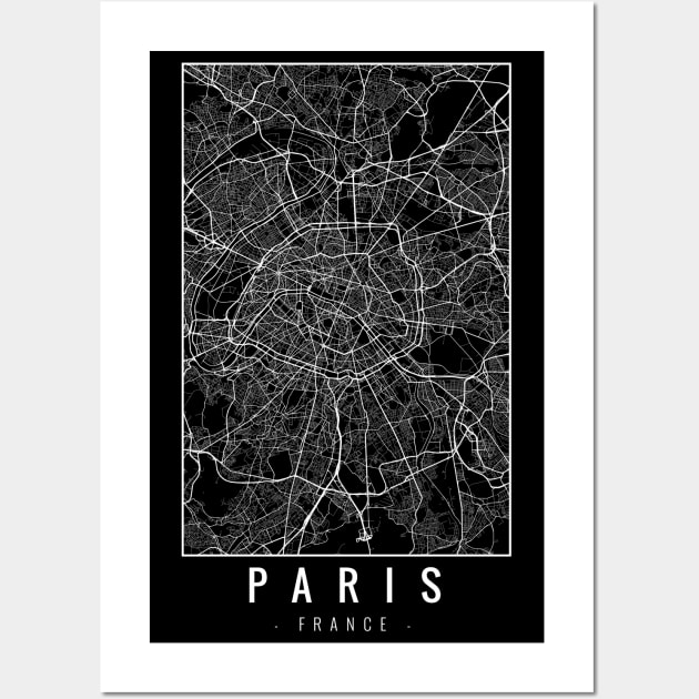 Paris France Minimalist Map Wall Art by Mapagram